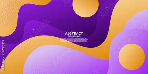 Bright and colorful abstract purple wave background. Flowing color design with shadows. Eps10 vector.