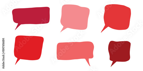 Set of hand drawn speech bubble Blank empty message box Textbox frame for banners, price tags, stickers, design