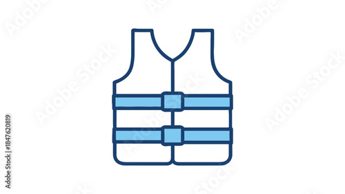 Modern blue life jacket design