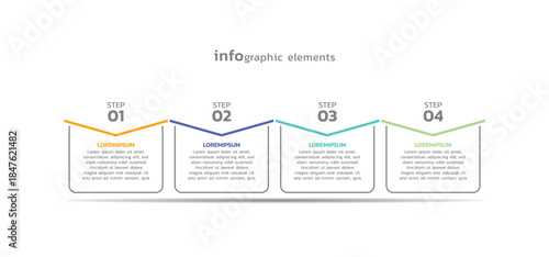 Vector infographic business template colorful design