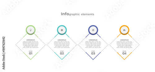 Vector infographic business template colorful design