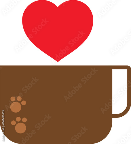 Cute Valentine Coffee Heart Cup