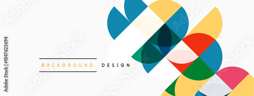 Abstract colorful overlapping circles create dynamic background. Modern design elements suggest creativity, innovation, visual appeal.