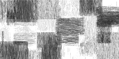 Black and white abstract textured background with vertical and horizontal lines