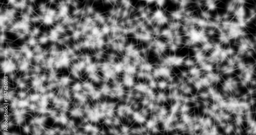 The abstract background comes to life thanks to movable twinkling stars that create a stardust effect. The dynamics of light immerse you in the cosmic atmosphere.