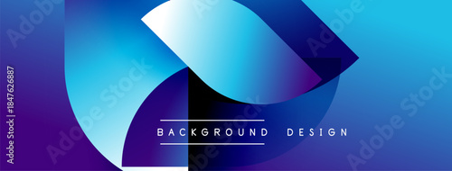 Abstract gradient design. Blue, purple hues blend smoothly. Modern aesthetic, suitable for backgrounds, presentations, digital art. Simple text overlay present.