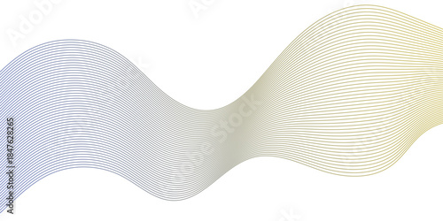 Glowing waveform frequency futuristic energy sound waves technology concept background. Abstract background wave line in vector business texture. Pattern line blend curve flow futuristic background.