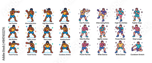 Diverse group practicing various high-intensity cardio exercises