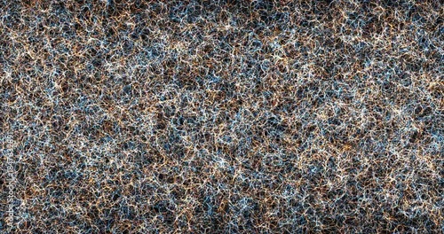 The abstract background comes to life thanks to movable curves — they intertwine like light threads in a dance. The dynamic pattern creates a sense of movement and energy.