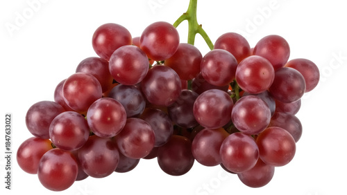 Isolated bunch of red seedless grapes, juicy snack, healthy diet, perfect fresh