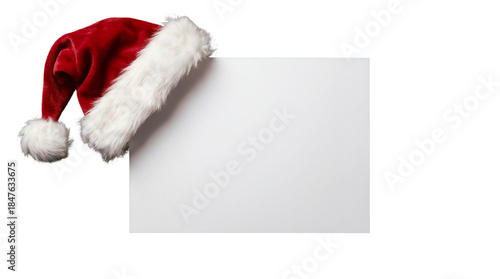 santa claus holding blank sign