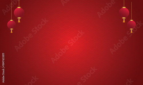 Chinese style background banner vector illustration for lunar new year