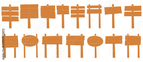 set of wooden boards and planks