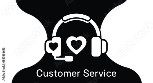 Dedicated customer service representative with a heart for helping, wearing headphones with microphone.