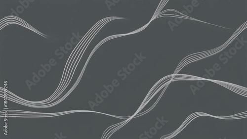 Ultra-clean animated loop of parallel black lines slowly waving from left to right,