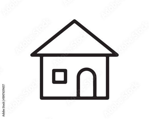Outline House Icon Home Symbol Vector Illustration for Web and App Interface
