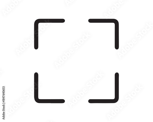 Full Screen View Focus Frame Outline Icon for UI and Digital Apps