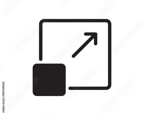 Maximize Full Screen Icon: UI Graphic for Expand Window or External Link