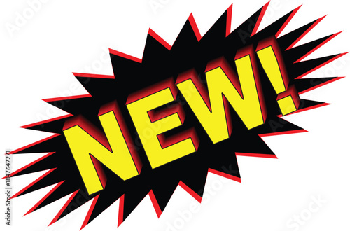 New Sticker. New burst. NEW Starburst for sales and promotions.