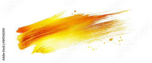 Vector gold watercolor brush stroke grunge design elements	