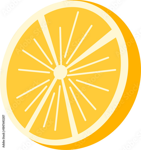 vector illustrations of lemons and leaves. Cartoon lemon. Ripe yellow sliced lemons. Summer fruits for healthy lifestyle. Organic fruit.
