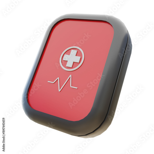 3d illustration of medical app for icon symbols.3d render.