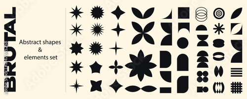 graphic, geometric, shape, abstract, grunge, set, trendy, pack, silhouette, signs, symbol, modern, monochrome, vector, collection, retro, brutal, element, form, figure, concept, illustration, icon, sq