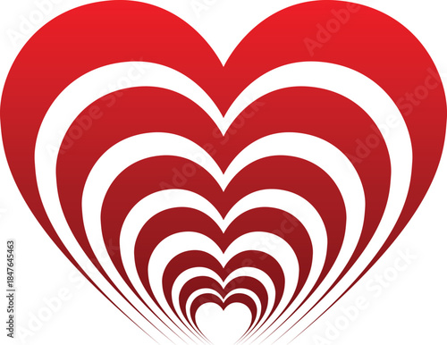 Heart shape design for love symbols, Set simple drawings heart symbols, valentines day related designs and frames, Red heart formed by Available in vector EPS format. editable vector file format.