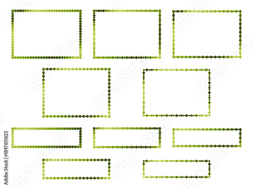 丸、長方形F2、4黄緑