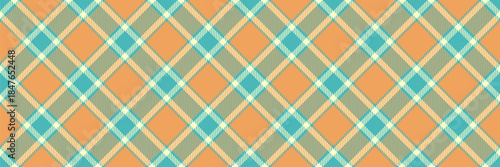 Mesh texture fabric check, tiny vector seamless plaid. Aged tartan pattern textile background in sandy brown and teal colors.