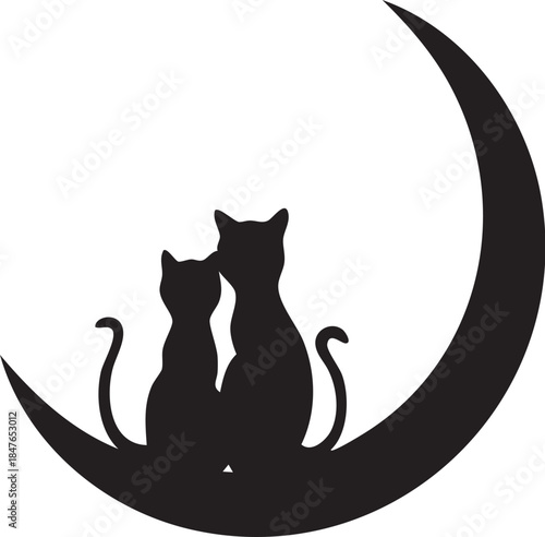 Cat Kitten Silhouette Drawing, Cat, love, white png