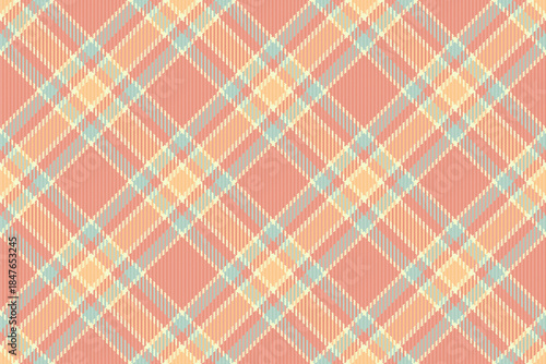Classic plaid pattern with a woven texture. Pastel hues create a warm, inviting feel. Ideal for backgrounds, textiles, and graphic design projects needing a touch of heritage.
