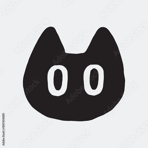 Cute cat doodle drawing