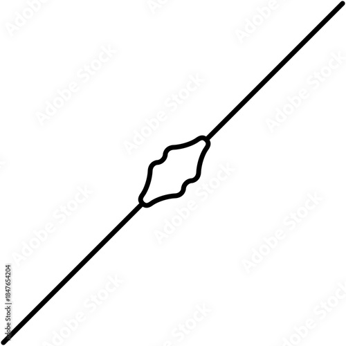 Probes Lacrimal. Fine medical tool for clearing and exploring tear ducts in ophthalmology and lacrimal system surgery. Medical sterile surgical instrument. Vector outline icon.