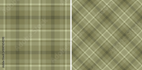 Textile fabric texture of plaid background tartan with a check seamless pattern vector. Set in stylish colors. Invitation card design ideas.