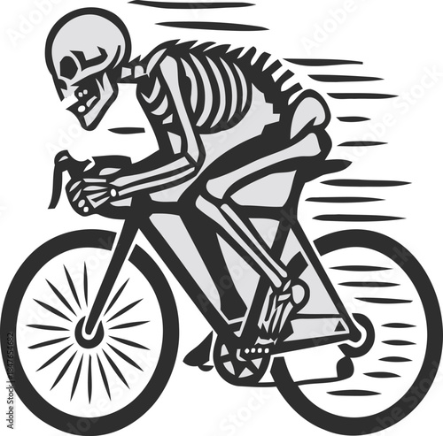 Bike rider silhouette