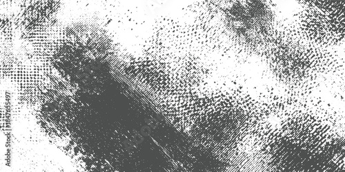 Dark gray distressed halftone texture with diagonal lines and scattered dots grunge