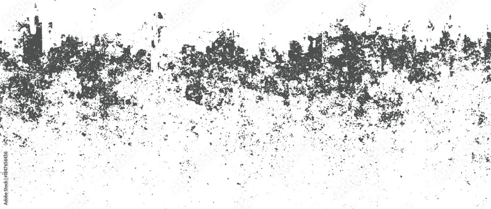 Obraz premium Dark grey distressed texture pattern on white background grunge abstract black border broken