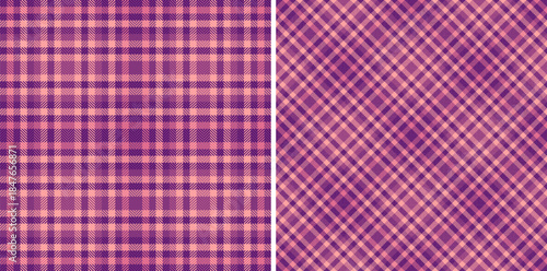 Vector textile check of texture tartan seamless with a fabric background plaid pattern. Set in night colors in current fashion trend.