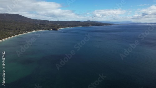 Wallpaper Mural Panoramic View Of Adventure Bay Beach In Tasmania, Australia - Drone Shot Torontodigital.ca