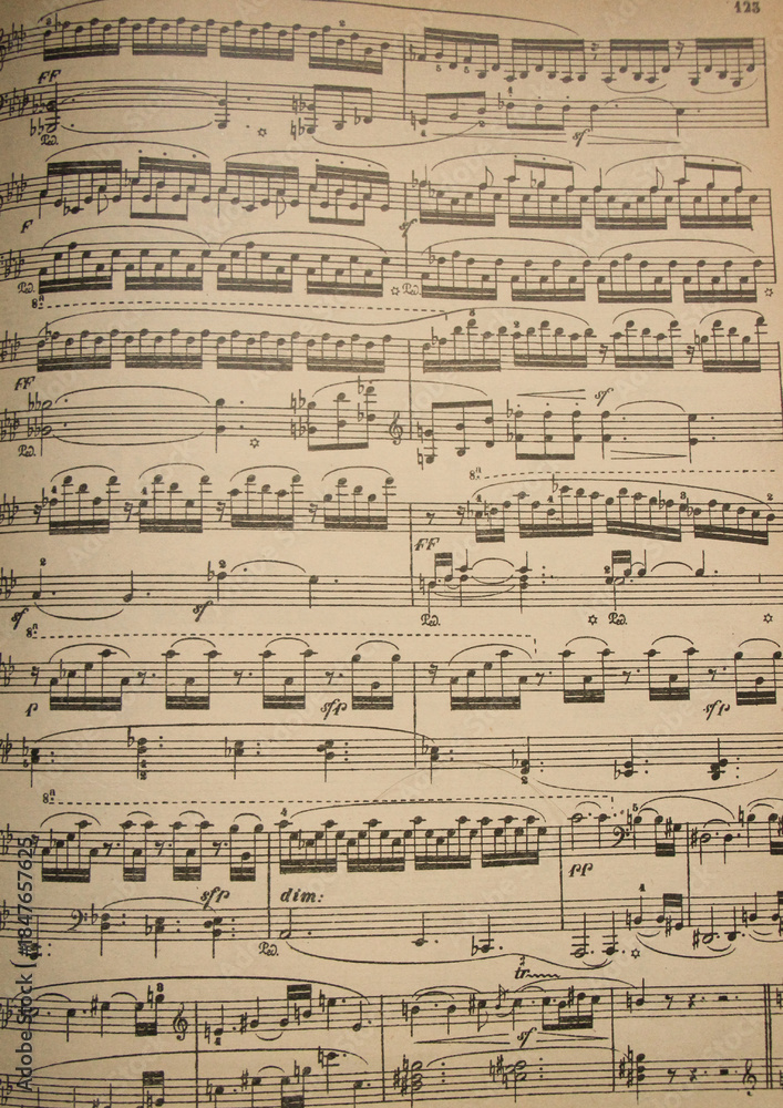 Naklejka premium old music sheet