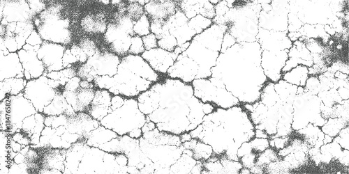 Cracked dry earth texture with stippled shading and dark grey lines ground