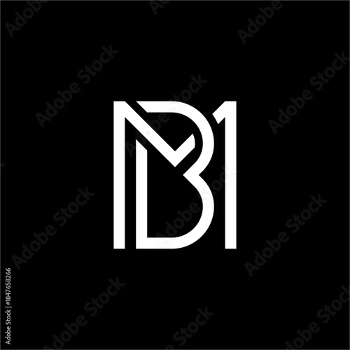 Modern MB or BM logo with an elegant geometric flow. Ideal for high-tech consulting or premium lifestyle branding.