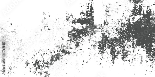 Dark gray speckled grunge texture on white background with subtle grid pattern