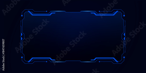 Sci fi futuristic user interface, HUD template frame design, Technology abstract background