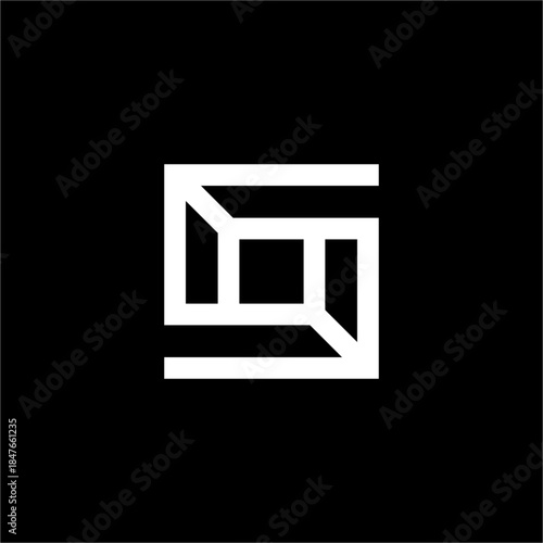 A sleek Letter S construction frame with futuristic geometry. Elegant and perfect for modern architecture or urban development.