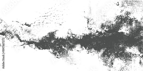 Dark gray textured grunge overlay on white background