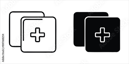 Illustrator Icons Create Plus Button And New Content Design Elements