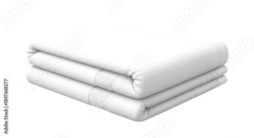 Cleanly folded white fabric sheets stacked neatly, suggesting comfort and domestic tranquility.