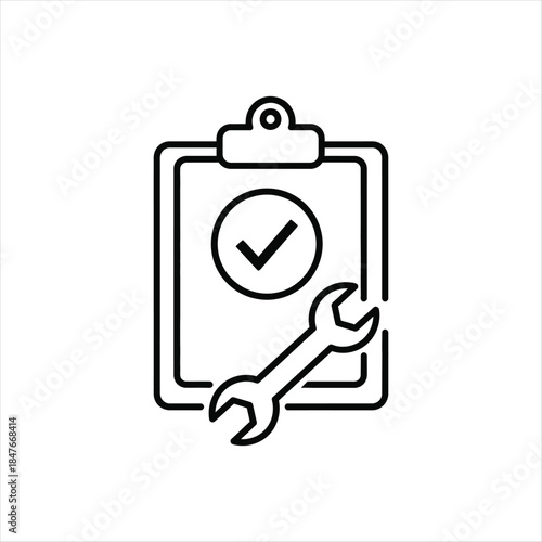 Maintenance approval clipboard icon representing repair inspection and service processes